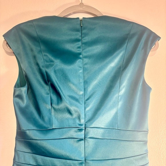 Signature by Sangria Blue Ruched Tiered Sheath Dress - Picture 7 of 11